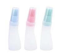 Botella de silicona con brocha,Oil Bottle with Basting Brush,Soft Bottle and Brush for Barbecue Pastry Baking Cooking, Botella de aceite de silicona con brocha,
