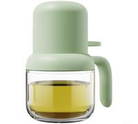 Botella de spray de aceite de vidrio de 180 ml con mecanismo de prensa para freidora de aire de cocina y parrilla sin goteo pulverizador de niebla fina negro (verde)