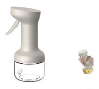 Botella de spray de aceite de vidrio para freidora de aire con control preciso de niebla fina y función de goteo sin desorden (280 ml, blanco)