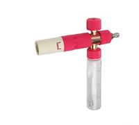 Botella de spray de espuma de alta presión con conexión rápida de 1/4 - Dispensador de jabón transparente para detalles de automóviles y limpieza al aire libre - Resistente a los álcalis ácidos (rojo)