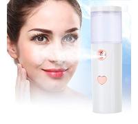 Botella de Spray de Niebla, USB Recargable Portátil de Mano 30 Ml Nano Face Nano Spray Mini Mist Maker Rociador de Hidratación Facial (WHITE)