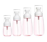 Botella De Spray De Viaje 4 Pcs De Diferentes Tamaños a Prueba De Fugas Mini Botella De Spray Transparente Con Tapa Vacía Recargable Fina Niebla Mister Botella De Spray Para Aceites Esenciales Toners