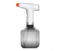 Botella de spray eléctrica de 0,9 L para plantas, regadera portátil de carga USB con niebla fina y modo de flujo para jardín y hogar (naranja + blanco)