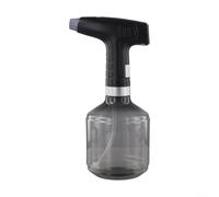 Botella de spray eléctrica de 0,9 L para plantas, regadera portátil de carga USB con niebla fina y modo de flujo para jardín y hogar (gris + negro)