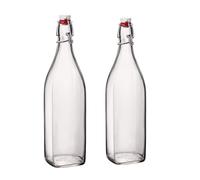 Botella de swing bormioli rocco 33.75 ooz (conjunto de 2) - vidrio reutilizable con tops de columpio de fugas hermticamente botella de agua de la of