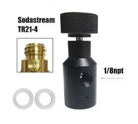 Botella de tanque cilíndrica de CO2 y agua de Soda, adaptador de llenado Universal UFA, adaptador de carga rápida, encendido/apagado con válvula de purga de ventilación(1 hole)