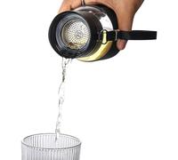Botella de té con infusor, botella de infusor de té de vidrio - El té de vidrio de dos s de doble espesado más empinado | Botella de separación de agua de viaje, vaso de café portátil para adultos