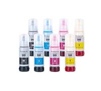 Botella de Tinta de Recarga a Base de Agua Compatible T544 para L3210 L3110 L3150 L3250 Impresoras(2BK-2C-2M-2Y)