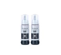 Botella de Tinta de Recarga a Base de Agua Compatible T544 para L3210 L3110 L3150 L3250 Impresoras(2Bottle Black)
