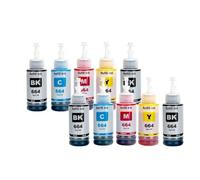 Botella de Tinta de Recarga Compatible T664 para L380 L220 L130 L3060 L3110 L120 L565 L555 ET-2500 Impresoras(4BK-2C-2M-2Y)