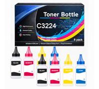 Botella de tóner C3224 Compatible con Lexmark MC3224 C3220K0 C3220C0 C3220M0 C3220Y0 2500 páginas para impresoras C3224 C3326 C3426 MC3224 MC3326 MC3426