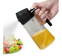 Botella de vertido de aceite 2 en 1 - Pulverizador para aceite comestible, dispensador de líquido de 470 ml, recipiente rellenable para aceite de cocina Mister, solución no goteadora para asar