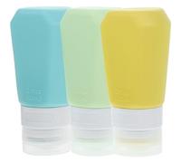 Botella de Viaje de Silicona 90ml 3 Piezas para Champú y Loción | Envase Compacto, Fácil de Llevar, Uso Múltiple, Ayuda a Mantener Cosméticos Limpios y Seguros Varios estilos