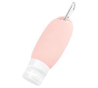 Botella de viaje de silicona, contenedores de viaje recargables, botellas vacías portátiles, contenedor a prueba de fugas, tubos de repuesto de líquido con mosquetón para artículos de tocador, champú