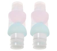Botella de Viaje Doble Vacía 90ml, Diseño de Dos Compartimentos | Recargable y Hermética, Agarre Seguro en Mojado, Código Visual por Color, para Baños Compartidos y Hoteles