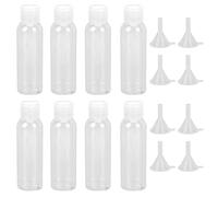 Botella de Viaje para cosméticos, minienvases de plástico vacíos Transparentes con 8 embudos para loción de Perfume, 100ml, 8 Uds.