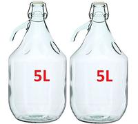 BOTELLA DE VIDRIO 2 x TAPÓN GÄRBALLON BALLON BDG5D GARRAFA PARA VINO 5 L