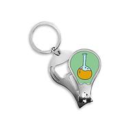Botella de vidrio Checal Reacción Fingernail Clipper Cutter Abridor Llavero Scissor