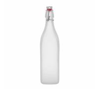 Botella de vidrio de 1.000 ml 'Swing, cuadrada, esmerilada, boca: cierre de palanca'