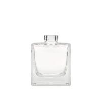Botella de vidrio de 200 ml 'Cube', cuadrada, boca: corcho