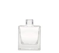 Botella de vidrio de 200 ml 'Cube', cuadrada, boca: PP 28