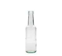 Botella de vidrio de 250 ml con cuello recto, boca: PP 28