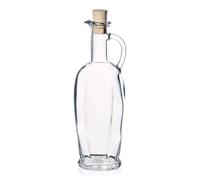 Botella de vidrio de 250 ml 'Eleganta', ovalada, boca: corcho