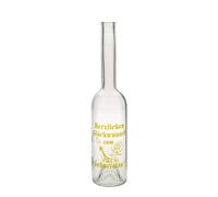 Botella de vidrio de 500 ml 'Opera', motivo: manzana, boca: corcho