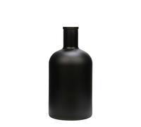 Botella de vidrio de 700 ml 'Gerardino', negra, boca: corcho