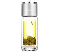 Botella De Vidrio Para Agua - Taza De Té Montada En Automóvil De Doble Capa | Taza De Viaje Resistente A Altas Temperaturas, Reutilizable, A Prueba De Fugas, Con Tapa De Apertura Rápida, Para Senderis