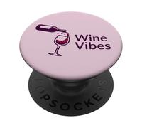 Botella de Vidrio para Beber Vino con Vibraciones mínimas PopSockets PopGrip Adhesivo