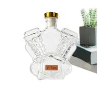 Botella de vidrio para whisky, almacenamiento de whisky, forma de motor de | Decantador de licor coleccionable para estantes del hogar, vitrina, comedor, restaurante, hotel, club, coleccionista