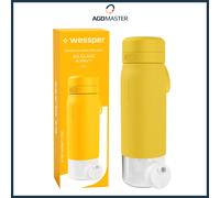 Botella 700ml Vidrio Wessper Funda Silicona Filtro Agua Libre de BPA Amarillo