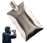 Botella de vino de viaje, botella de vino, 16 x 8,5 x 2,5 cm, acero inoxidable a prueba de fugas, compacto Stylish portátil, alcohol Flask, el mejor para transportar vino, whisky u otros licores