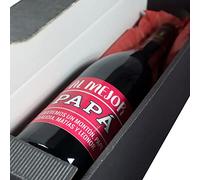 Botella de vino personalizada 'al mejor papá'