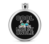Botella de vino portátil con texto en inglés "I'm Cool Like My Uncle", de acero inoxidable