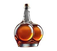 Botella de whisky - Botella de alcohol de forma realista y divertida | Decantador de vino de diseño novedoso | Contenedor de bebida de amplia aplicación para sake, té helado, tequila, vodka, vino
