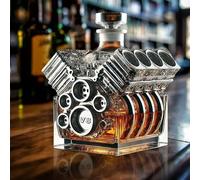 Botella de whisky con motor, diseño de motor V8, decantador de resina creativo, decantador de decoración de bar, dispensador de vino único, decantador de whisky personalizado para amantes