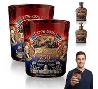 Botella de whisky conmemorativa del 250 aniversario de Estados Unidos - Decantador de Estados Unidos 1776-2026 "We The People Heritage, regalo patriótico del día del padre para licor, bourbon escocés