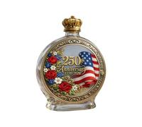 Botella de whisky de aniversario 2026 para 250 aniversarios. Expresión elegante de pura alegría de vivir momentos inolvidables de placer con whisky de alta calidad (rojo, 20 cm)