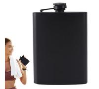 Botella de whisky de camping, botellas de chupito para hombre, petaca portátil de acero inoxidable para licores, botella de metal de bolsillo con tapa a prueba de fugas para paseos en, picnic y