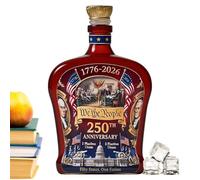 Botella De Whisky De Vidrio - Decantador De Vino Para El 250 Cumpleaños De Los Estados Unidos | Jarra De Vino Familiar,Presentación Para Comedor Bar Escaparate Estantes