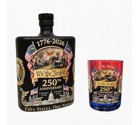 Botella de whisky de vidrio, decantadores de licor conmemorativos del 250 aniversario, regalo único para amantes de la historia, contenedor irlandés de vidrio reciclable