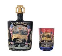 Botella de whisky de vidrio, decantadores de licor conmemorativos del 250 aniversario, regalo único para amantes de la historia, contenedor irlandés de vidrio reciclable
