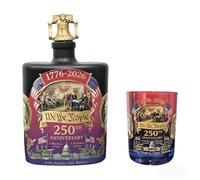 Botella de whisky de vidrio, decantadores de licor conmemorativos del 250 aniversario, regalo único para amantes de la historia, contenedor irlandés de vidrio reciclable
