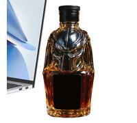 Botella de whisky | Decantador de bourbon de 300 ml | Tapa hermética, diseño 3D, recipiente de almacenamiento vacío para bebidas, bodega, reunión en casa, exhibición comercial