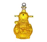 Botella De Whisky Decantadora - Estatua Artística, Botellas De Vino Creativas Del Dios De La Riqueza, Figura Decorativa Artesanal De Vidrio Transparente, Escultura Hueca De Gran(250ml)