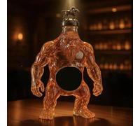 Botella de whisky gorila 3D 300 ml, decantador vidrio, dispensador licor con divertidos animales(F)