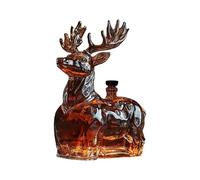 Botella de whisky - Jarra de lúdica de 120 ml con | Jarra de whisky en forma de reno, para hombres, Papá Noel Cumpleaños, Borbón Vodka Brandy Vino Tequila Bar