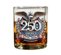 Botella de whisky semiquincentenario del 250 aniversario de Estados Unidos, edición creativa, regalo coleccionable con historia histórica, botella de whisky escocés conmemorativa, contenedor de licor